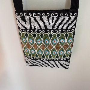 Seeded bead cross body/shoulder bag
